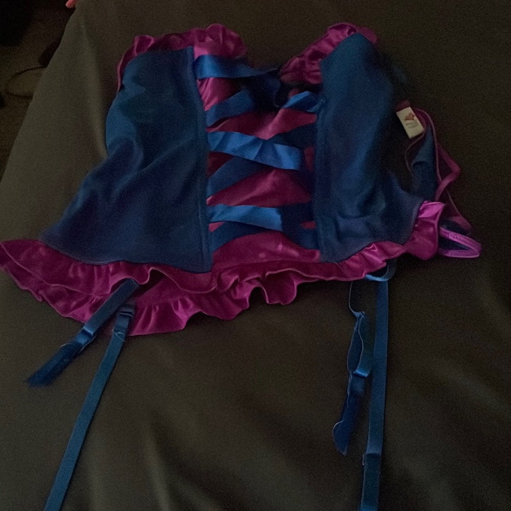 Always a First blue and purple intimate top